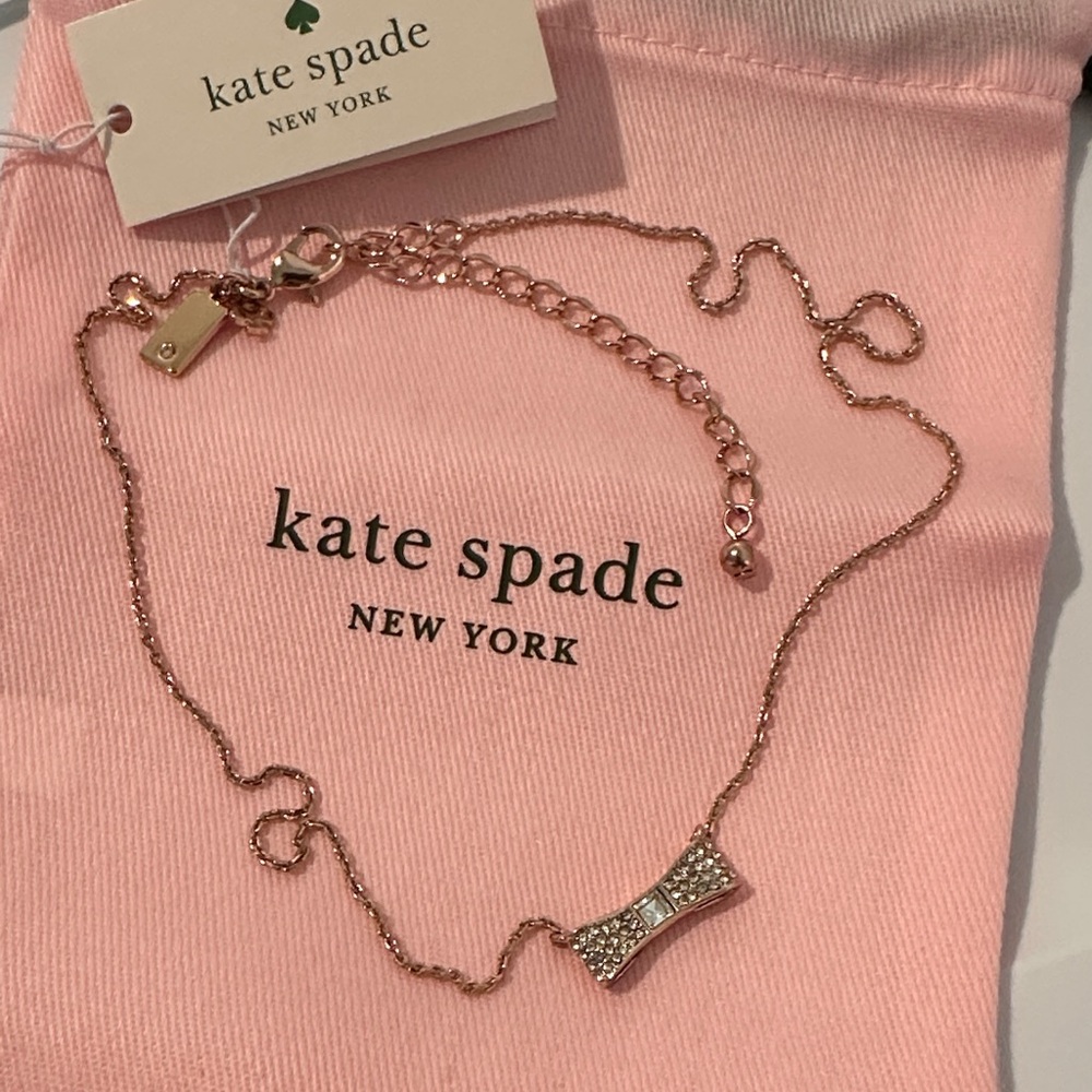 Kate Spade rose gold Bow Necklace